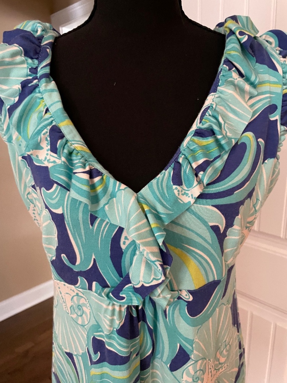 Lily Pulitzer Blue and Green Print Dress